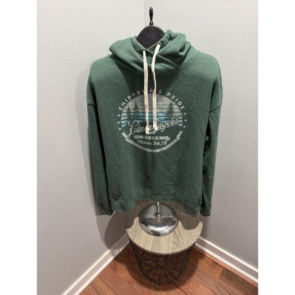 Leinenkugel's By Tech Styles Womens Pullover Green Hoodie Size Large